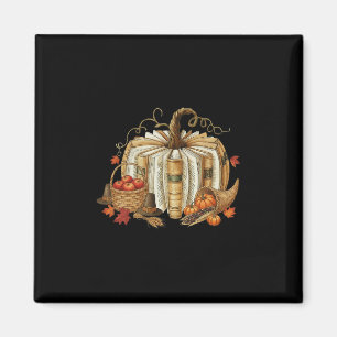 Lehrerbuch Kürbis Herbst Lesen Thanksgiving Herbst Magnet