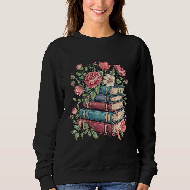Lehrerbuch Zurück zu Wildblumen in der Schule Sweatshirt (Vorderseite)