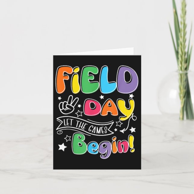 Lehrerfeldtag Gelassen Spielbeginn Fiel Karte (Vorderseite)