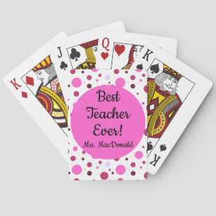 Lehrergeschenk beste Lehrerin überhaupt Spielkarten