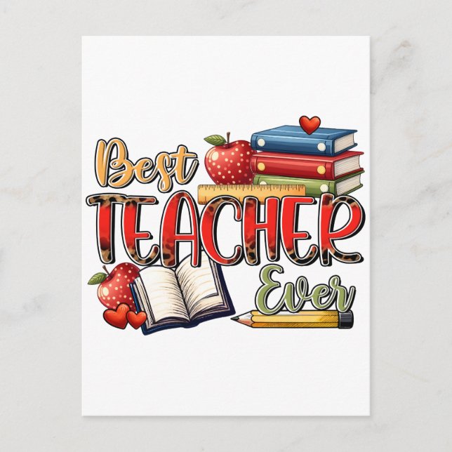 Lehrergeschenk | Bester Lehrer überhaupt Postkarte (Vorderseite)