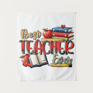 Lehrergeschenk   Bester Lehrer überhaupt Wandteppich