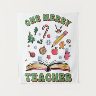 Lehrergeschenk   Ein fröhlicher Lehrer Wandteppich