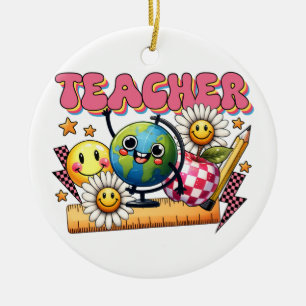 Lehrergeschenk Floral Lehrer Keramik Ornament