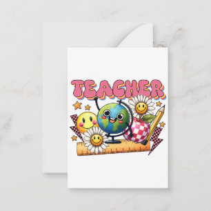Lehrergeschenk Floral Lehrer Mitteilungskarte