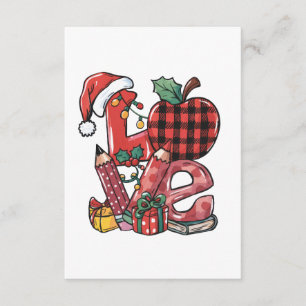 Lehrergeschenk   Frohe Weihnachten Liebe Begleitkarte