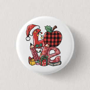 Lehrergeschenk   Frohe Weihnachten Liebe Button
