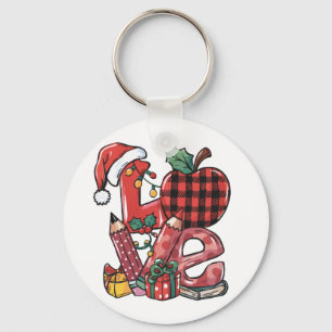 Lehrergeschenk Frohe Weihnachten Liebe Schlüsselanhänger