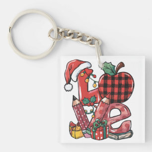 Lehrergeschenk Frohe Weihnachten Liebe Schlüsselanhänger