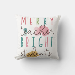Lehrergeschenk   Froher Lehrer Helle Schüler Kissen