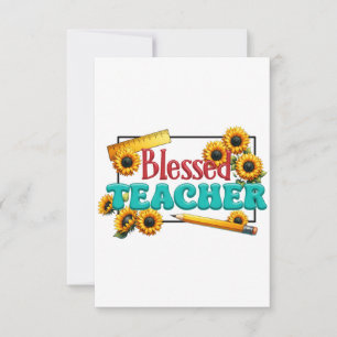 Lehrergeschenk Gesegneter Lehrer RSVP Karte
