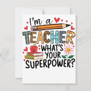 Lehrergeschenk Ich bin ein Lehrer Einladung