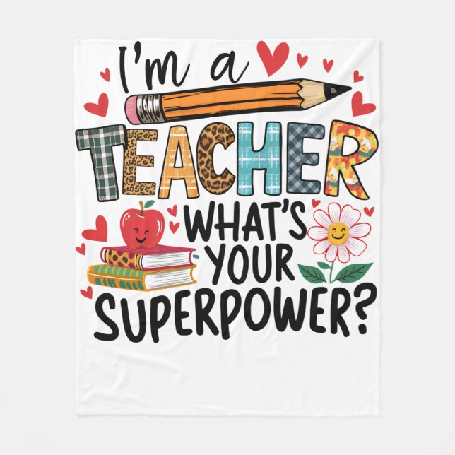 Lehrergeschenk | Ich bin ein Lehrer Fleecedecke (Vorderseite)