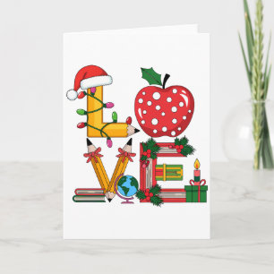 Lehrergeschenk Lieblings Bleistift Apfel Bücher Karte
