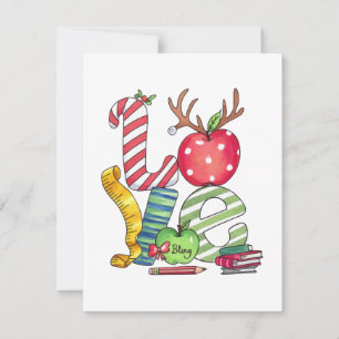 Lehrergeschenk Lieblings Bleistift Apfel Mitteilungskarte