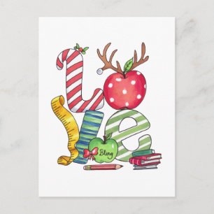 Lehrergeschenk Lieblings Bleistift Apfel Postkarte