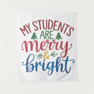 Lehrergeschenk   Meine Schüler sind fröhlich und a Wandteppich
