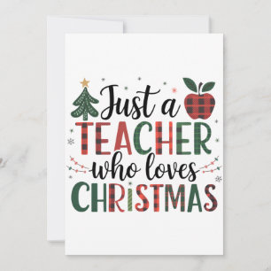 Lehrergeschenk   Nur ein Lehrer, der Weihnachten l Einladung