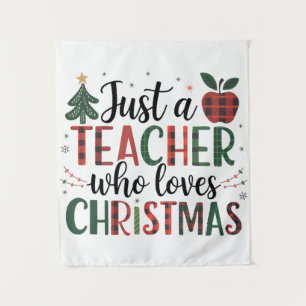 Lehrergeschenk   Nur ein Lehrer, der Weihnachten l Wandteppich