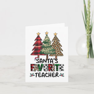 Lehrergeschenk Santas Lieblingslehrer Karte