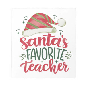 Lehrergeschenk Santas Lieblingslehrer Notizblock