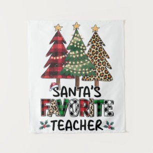 Lehrergeschenk   Santas Lieblingslehrer Wandteppich