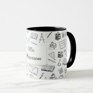 Lehrergeschenk Schwarzweiß Naturwissenschaften Mat Tasse