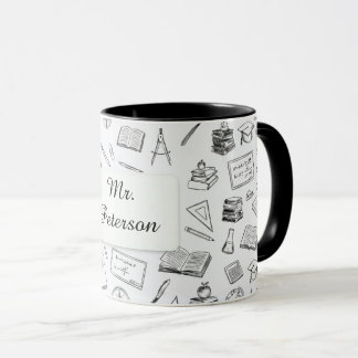 Lehrergeschenk Schwarzweiß Naturwissenschaften Mat Tasse