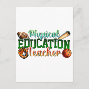 Lehrergeschenk   Sportlehrer Feiertagspostkarte