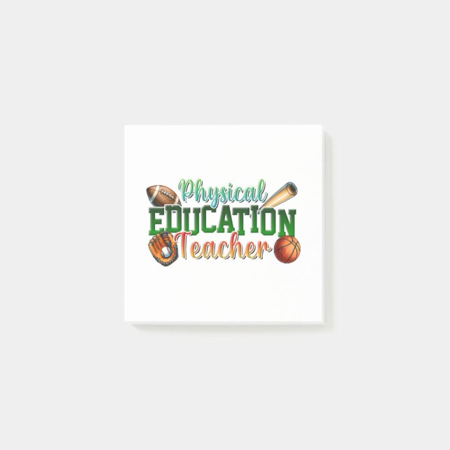 Lehrergeschenk | Sportlehrer Post-it Klebezettel (Vorderseite)