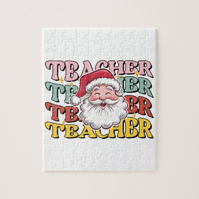 Lehrergeschenk | Weihnachtsmann-Lehrer (Vertikal)