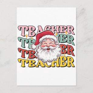Lehrergeschenk   Weihnachtsmann-Lehrer Feiertagspostkarte