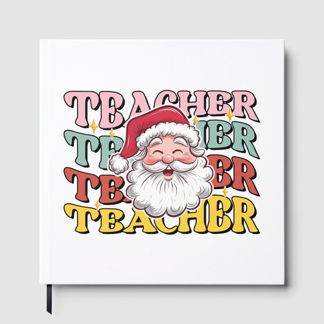 Lehrergeschenk | Weihnachtsmann-Lehrer Gästebuch (Vorderseite)