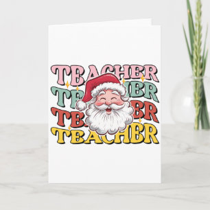 Lehrergeschenk   Weihnachtsmann-Lehrer Karte