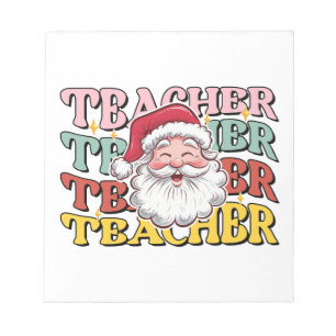 Lehrergeschenk Weihnachtsmann-Lehrer Notizblock