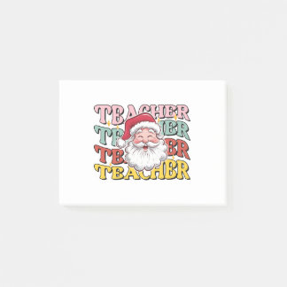 Lehrergeschenk | Weihnachtsmann-Lehrer Post-it Klebezettel
