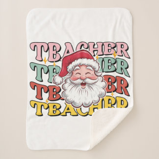 Lehrergeschenk | Weihnachtsmann-Lehrer Sherpadecke