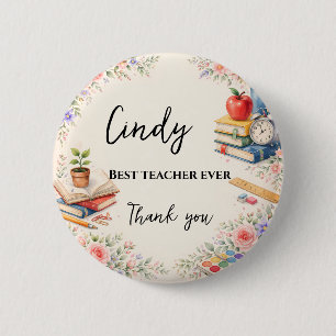 Lehrergeschenk zum Dank Ende des Schuljahres Button