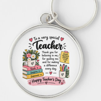 Lehrergeschenk zum Tag des Lehrers | Frohen Tag de Schlüsselanhänger