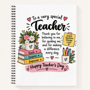 Lehrergeschenk zur Würdigung Frohen Lehrertag Notizbuch