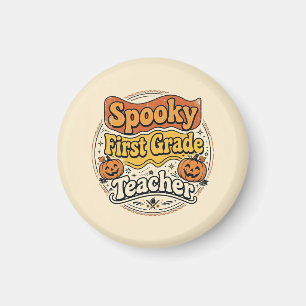 Lehrerhemd Halloween Erstklässler Gruseliger Lehre Magnet