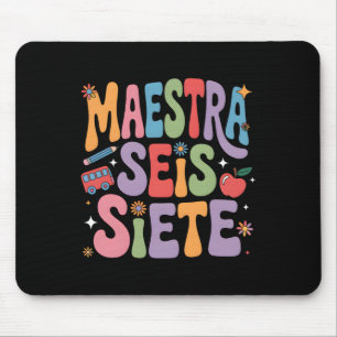 Lehrerin 67 Six Seven Spanischlehrer Zweisprachig Mousepad