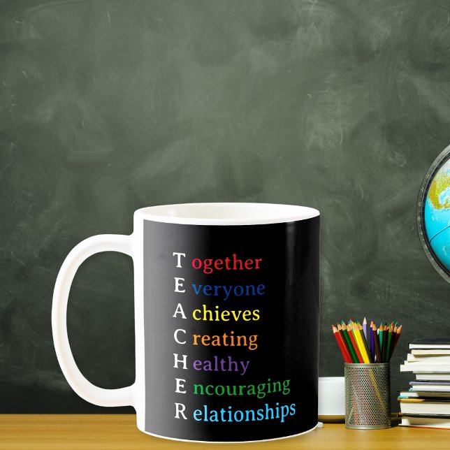 Lehrerin Akronym Spaß Lehrerin Wertschätzung Kaffeetasse (Teacher Acronym Fun Teacher Appreciation Coffee Mug)