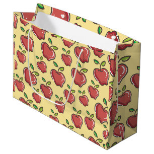 Lehrerin Apple Tree Patterns Preschool Art Teacher Große Geschenktüte