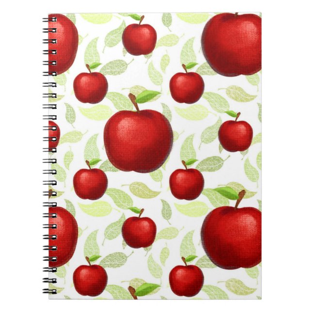 Lehrerin Apple Tree Patterns Preschool Art Teacher Notizblock (Vorderseite)