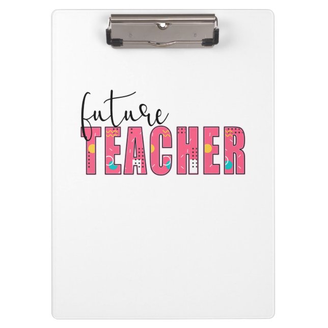 Lehrerin Art Future Lehrerin Klemmbrett (Vorderseite)