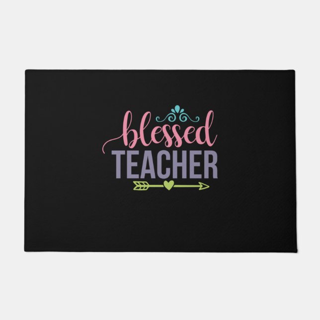 Lehrerin Art gesegnete Lehrerin Fußmatte (Vorderseite)