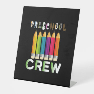 Lehrerin Art Preschool Crew Lehrerin Sockelschild