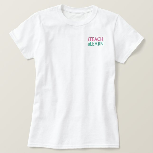 Lehrerin besticktes Shirt (Design vorne)