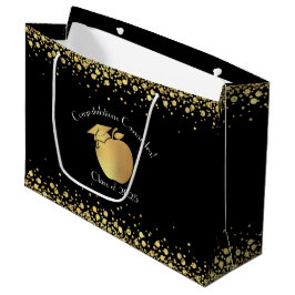Lehrerin Bildung Abschluss Black Gold Große Geschenktüte